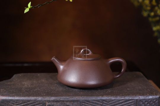 《子冶石瓢》宜興紫砂壺石瓢助理工藝美術師手工紫砂壺紫泥泡茶壺茶具